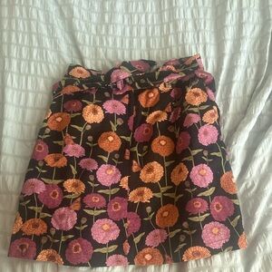 Princess Highway Black Skirt with Pink and Orange Floral